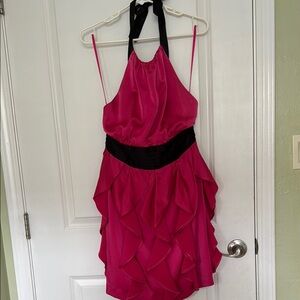 BCBGMaxAzria Pink Halter Cocktail Dress